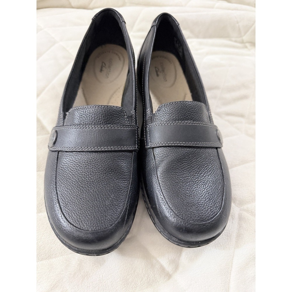 Clark's Woman's Cora Daisy Black Tumbled / Sized 8.5